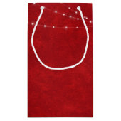 Petit Sac Cadeau Citation chrétienne de Noël avec lumières (Dos)