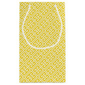 Petit Sac Cadeau Citron jaune Motif grec (Dos)
