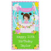 Petit Sac Cadeau Citronade rose Brown coiffeuse Joyeux anniversaire (Dos)