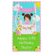 Petit Sac Cadeau Citronade rose Brown coiffeuse Joyeux anniversaire (Devant)