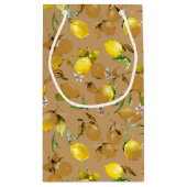 Petit Sac Cadeau citrons d'aquarelle 32 (Dos)