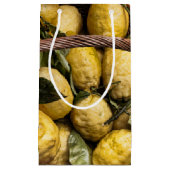 Petit Sac Cadeau Citrons italiens dans un panier (Devant)