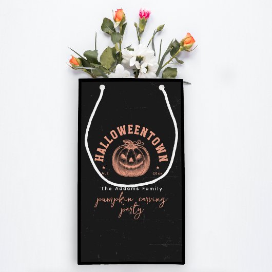 Petit Sac Cadeau Citrouille moderne Orange Black Halloween Party