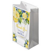 Petit Sac Cadeau Citrus Lemon Mediterranean Bridal Shower (Devant Angle)