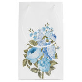 Petit Sac Cadeau Classy Chic bleu floral (Dos)