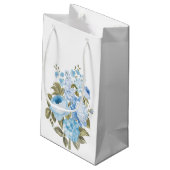 Petit Sac Cadeau Classy Chic bleu floral (Dos Angle)