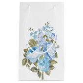 Petit Sac Cadeau Classy Chic bleu floral (Devant)