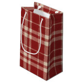 Petit Sac Cadeau Claus Christmas Plaid (Dos Angle)