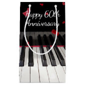 Petit Sac Cadeau Clavier pour piano 60e anniversaire (Devant)