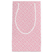 Petit Sac Cadeau Clé grecque rose pâle Motif (Devant)