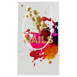 Petit Sac Cadeau Clou doré rouge violet moderne Polonais
