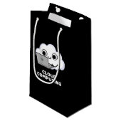 Petit Sac Cadeau Cloud Computing Ordinateur Météo Pun Dark BG (Devant Angle)