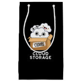 Petit Sac Cadeau Cloud Storage Funny Météo Technology Pun Dark BG (Devant)