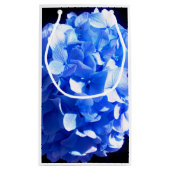 Petit Sac Cadeau Cobalt bleu floral élégant bleu hydrangées (Dos)