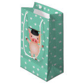 Petit Sac Cadeau Cochon et étoiles (Devant Angle)