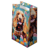 Petit Sac Cadeau Cocker Spaniel Bonne Pâques (Dos Angle)