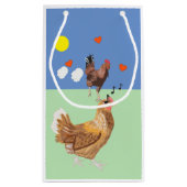 Petit Sac Cadeau Cockerel et poulet Drôle Valentine (Dos)