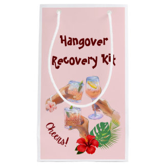 Petit Sac Cadeau Cocktail Cheer Hibiscus Flower Palm Feuilles