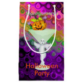 Petit Sac Cadeau Cocktail malfaisant de Halloween de citrouille (Devant)