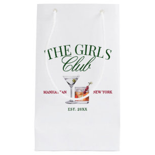 Petit Sac Cadeau Cocktails Classy Green & Red Girl's Club