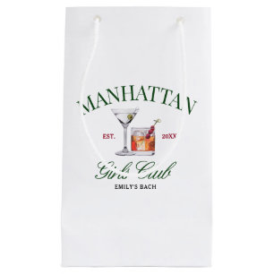 Petit Sac Cadeau Cocktails Classy Green & Red Girl's Club