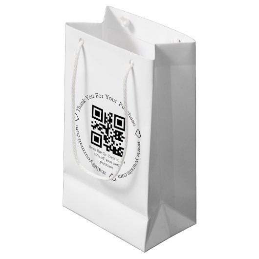 Petit Sac Cadeau code qr affaires merci élégant  (Devant Angle)