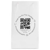 Petit Sac Cadeau code qr affaires merci élégant  (Devant)