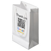 Petit Sac Cadeau Code QR minimal simple ajouter un logo nom de code (Devant Angle)