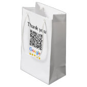 Petit Sac Cadeau Code QR minimal simple ajouter un logo nom de code (Dos Angle)