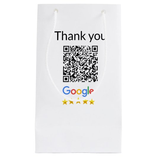 Petit Sac Cadeau Code QR minimal simple ajouter un logo nom de code (Devant)