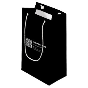 Petit Sac Cadeau Code QR personnalisé & Texte rétro-moderne modifia