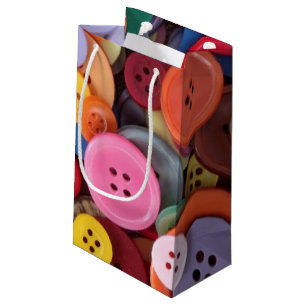 Petit Sac Cadeau Coeur coloré de boutons