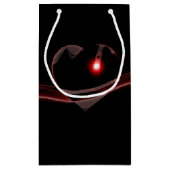 Petit Sac Cadeau Coeur de verre Bourgogne reflète la lumière (Dos)