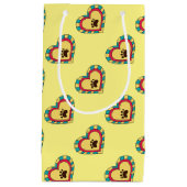 Petit Sac Cadeau Coeur Empreinte de patte (Devant)