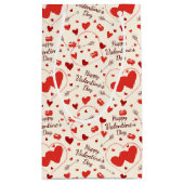 Petit Sac Cadeau coeur en rouge et blanc valentin (Dos)