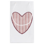 Petit Sac Cadeau Cœur rayé (Dos)