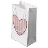 Petit Sac Cadeau Cœur rayé (Dos Angle)