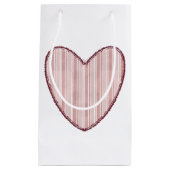 Petit Sac Cadeau Cœur rayé (Devant)