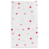 Petit Sac Cadeau Coeur Valentine Thème Bébé Fille Douche Rouge Rose (Dos)