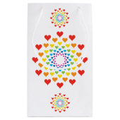 Petit Sac Cadeau Coeurs autour des coeurs (Dos)