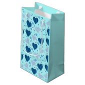 Petit Sac Cadeau Coeurs Colorés Avec Des Rayures (Dos Angle)