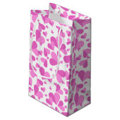 Petit Sac Cadeau Coeurs Confetti rose (Dos Angle)