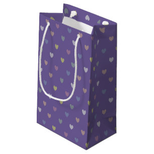 Petit Sac Cadeau Coeurs minuscules polka sur violet violet Ultra vi