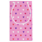 Petit Sac Cadeau Coeurs polka rose (Dos)