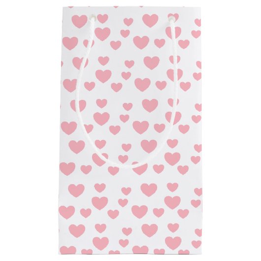 Petit Sac Cadeau Coeurs roses (Devant)