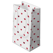 Petit Sac Cadeau Coeurs rouges (Dos Angle)