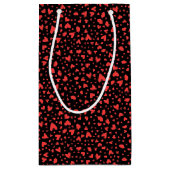 Petit Sac Cadeau Coeurs rouges et baisers (Dos)