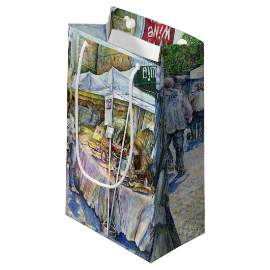 Petit Sac Cadeau Coin de Flying Pig Farm et Wine a Bit. (Devant Angle)