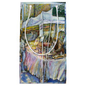 Petit Sac Cadeau Coin de Flying Pig Farm et Wine a Bit. (Devant)