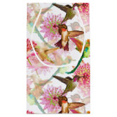 Petit Sac Cadeau Colibris et Astrantia Monogram Aquarelle (Dos)